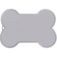 Produktbild von Blinkit Knochenförmige Silikon Haustierfuttermatte als Spritzschutz für Hunde und Katzen in Beige Grau Schwarz Rosa oder Blau