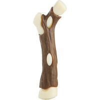 Produktbild von Blinkit Naturkauartikel für Hunde aus Rinderhaut und Nylon in Astform, hypoallergen, braun, 17,7x7,3x3,3 cm