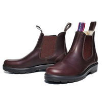 Produktbild von Blue Heeler Damen Chelsea Boots Brisbane Reitstiefel aus Leder Braun Größe 40 wasserabweisend mit Lammfell