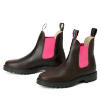 Produktbild von Blue Heeler Damen Chelsea Boots Jackaroo aus Leder Braun/Rosa Größe 39 wasserabweisend