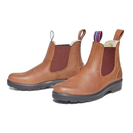 Produktbild von Blue Heeler Damen Reitstiefel aus Leder in Braun mit Lammfell und wasserabweisender Funktion Größe 41