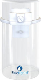 Produktbild von Blue Marine Fütterungsröhre für Fische aus Kunststoff in Blau Transparent 7 cm