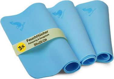 BluePet 3er Set Wiederverwendbare PVA Reinigungstücher für Hunde und Haushalt in Blau – Bild 1 von 4
