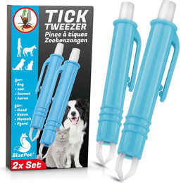 BluePet Automatische Zeckenzange 2er Set Zeckenentferner für Hund und Katze – Bild 1 von 4