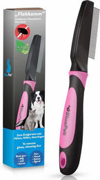 BluePet Floh- und Läusekamm für Hunde und Katzen zur Entfernung von Flöhen, Läusen und Nissen – Bild 1 von 4