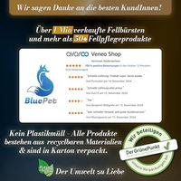 Produktbild von BluePet Katzenbürste und Hundebürste für Kurzhaar zur Entfernung von losem Fell und Unterwolle in Schwarz und Gold - 1 Stk.