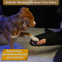 Produktbild von BluePet Krallenschere mit Schutz für Hunde und Katzen inklusive Krallenfeile in Schwarz