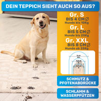 Produktbild von BluePet Pfotenreiniger für Hunde aus Silikon in Blau und Weiß Grösse XXL