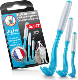 BluePet Zeckenhaken 3er Set Zeckenentferner Zeckenzange Zeckenhebel – Bild 1 von 4