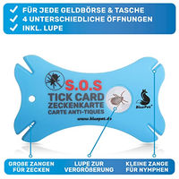Produktbild von BluePet Zeckenkarte mit Lupe im Scheckkartenformat als Zeckenentferner für Hund, Katze und Mensch - 1 Stk.