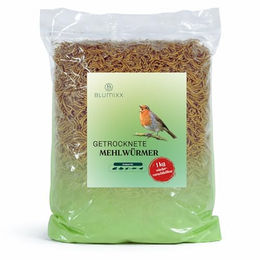 Blumixx Getrocknete Mehlwürmer Insektenfutter für Vögel Hühner Reptilien und Fische 1kg – Bild 1 von 7