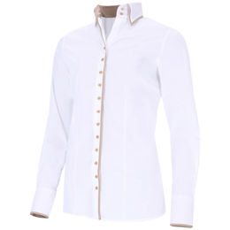Bluse Fior da Liso Sara London für Damen in Weiß und Beige – Bild 1 von 1