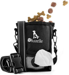 Bluzelle Futterbeutel für Hunde mit Magnetverschluss und Gurt Schwarz 650ml – Bild 1 von 5