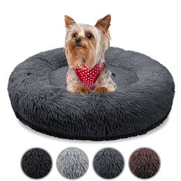 bluzelle Orthopädisches Donut Hundebett und Katzenkissen mit Memory Foam für kleine Hunde und Katzen, Dunkel-Grau, 50cm – Bild 1 von 5