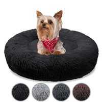 Produktbild von Bluzelle Orthopädisches Hundebett und Katzenbett mit Memory Foam Donut Kissen Schwarz 50 cm