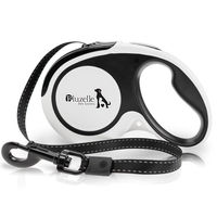 Produktbild von Bluzelle Rollleine für mittlere und große Hunde bis 50kg mit reflektierendem Nylon-Gurt und Einhand-Bremssystem Größe L - 5 m