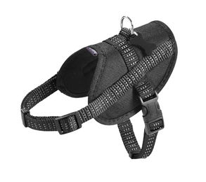 Bobby Easy Safe Hundegeschirr mit Etikett aus Nylon, reflektierend, Schwarz, 48–66 x 2 cm – Bild 1 von 1