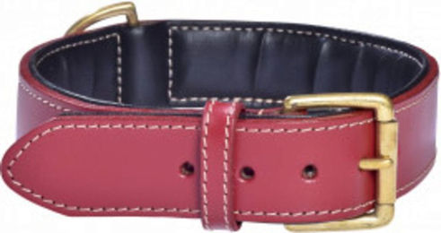 Produktbild von Bobby Halsband Classic Haute Finition aus Leder Rot 50 cm