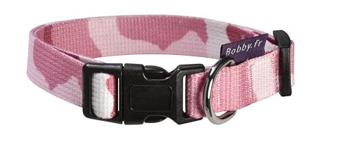 Bobby Hundehalsband Camouflage aus Nylon in Pink Schwarz Grösse M für Welpen – Bild 1 von 4