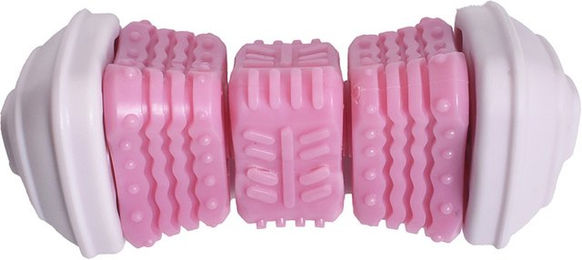 Produktbild von Bobby Hundespielzeug Onigiri Intelligenzspielzeug aus Nylon Rosa L 14,5 x B 6,5 x H 6,5 cm