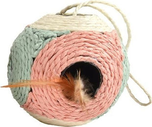 Produktbild von Bobby Katzenspielzeug Federspielzeug aus Papier Rosa 30 cm