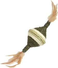 Produktbild von Bobby Katzenspielzeug Youpi Federspielzeug aus Papier Grün 12 cm