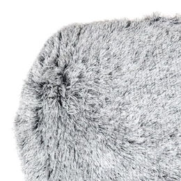 Bobby Poilu Hundekissen aus Plüsch Donut für mittelgroße Hunde und Katzen Schwarz/Weiß 73 x 58 x 20 cm - 73 cm – Bild 1 von 2