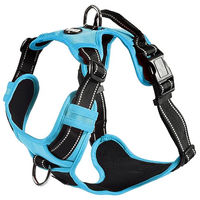 Produktbild von Bobby Rando Walk Hundegeschirr aus Nylon in Blau S mit Reflektoren und Anti-Zieh-Funktion für kleine, mittlere und große Hunde