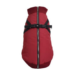 Bobby Safe Hundemantel mit integriertem Geschirr und Fleece-Innenfutter, reflektierend, Bordeaux, Rückengröße 48 cm – Bild 1 von 4