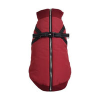 Produktbild von Bobby Safe Hundemantel mit integriertem Geschirr und Fleece-Innenfutter, reflektierend, Bordeaux, Rückengröße 48 cm