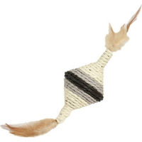 Produktbild von Bobby Youpi Katzenspielzeug aus Papier mit Federn Schwarz 12 cm