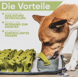 BOBBYS WELT Schnüffelteppich Intelligenzspielzeug für Hunde und Katzen aus Oxford-Gewebe Grün – Bild 1 von 6