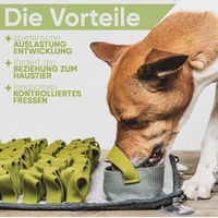 Produktbild von BOBBYS WELT Schnüffelteppich Intelligenzspielzeug für Hunde und Katzen aus Oxford-Gewebe Grün