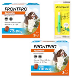 Boehringer Ingelheim FRONTPRO Kautabletten für Hunde 10-25 kg zum Schutz gegen Zecken und Flöhe – Bild 1 von 2