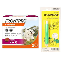 Boehringer Ingelheim FRONTPRO Kautabletten Mini für Hunde 2-4kg gegen Zecken und Flöhe – Bild 1 von 3