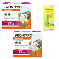 Produktbild von Boehringer Ingelheim FRONTPRO Kautabletten Mini gegen Zecken und Flöhe für Hunde 2-4kg Doppelpack