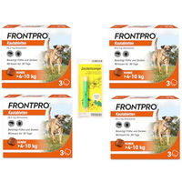 Produktbild von Boehringer Ingelheim FRONTPRO Kautabletten zum Schutz gegen Zecken und Flöhe für Hunde kleiner Rassen 4-10 kg