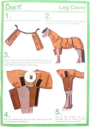 Produktbild von Boett Front Leg Guard Gamaschen Beinschutz für Pferde Braun Größe M
