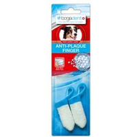 Produktbild von bogadent Anti-Plaque Finger Zahnbürste für Hunde Adult Weiß 2 Stück