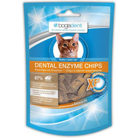 Produktbild von bogadent DENTAL ENZYME CHIPS Chicken Zahnpflege-Snack für Katzen 4x50g
