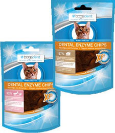 Bogadent Dental Enzyme Chips Fisch Zahnpflege-Leckerli für Katzen 50 g - 50 g – Bild 1 von 5