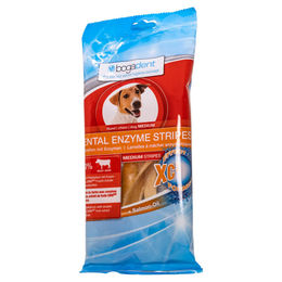 Bogadent Dental Enzyme Stripes Zahnpflege-Snack für Hunde Medium mit Rind und hohem Fleischanteil 100 g - 100 g – Bild 1 von 6