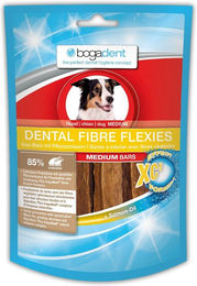 Produktbild von bogadent DENTAL FIBRE FLEXIES MEDIUM Zahnpflege-Snack für Hunde 8x70g