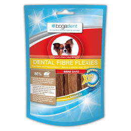 Bogadent Dental Fibre Flexies Mini Zahnpflege-Snack für Hunde mit Huhn und Lachs 70 g - 70 g – Bild 1 von 2