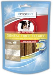 Produktbild von Bogadent Dental Fibre Flexies Zahnpflege-Snack für Hunde mit hohem Fleischanteil Medium 2x70 g - 2 x 70 g