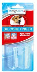 Bogadent Silikon Finger Zahnbürste für Hunde, transparent, 2 Stück – Bild 1 von 6