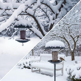 BOLD Vogelhaus mit Ständer aus Edelstahl wetterfest 1,40m Höhe - 1 Stk. – Bild 1 von 3