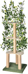 Bolt Edge Kratzbaum für Wohnungskatzen mit 3 Ebenen, Plattformen und Blättern – Bild 1 von 1
