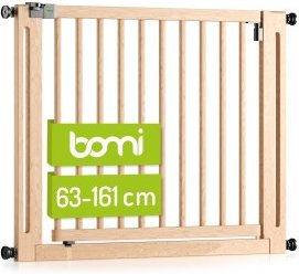 Bomi Miko Treppenschutzgitter aus Holz XS 63-111 cm Natur – Bild 1 von 2