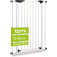 Produktbild von Bomi Mira Türschutzgitter Extrahoch aus Metall in Weiß für Hunde und Katzen 107 cm Höhe L-XXXL